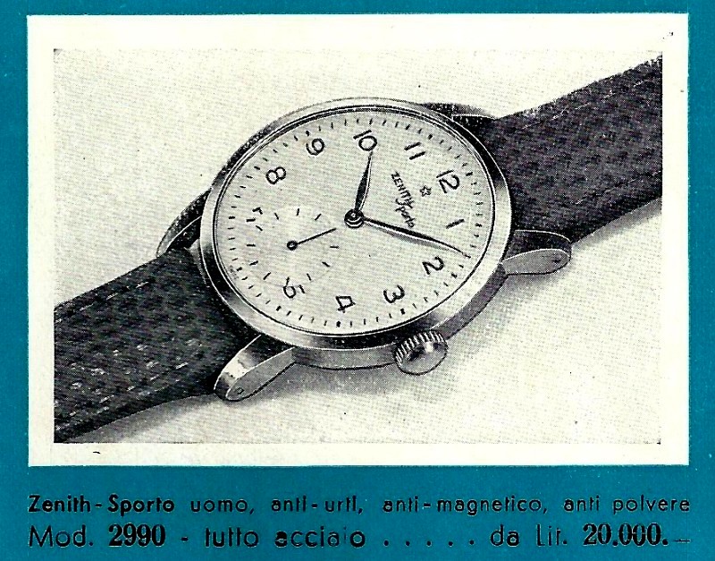 Zenith Sporto. Stara reklama - katalog 1953 r.