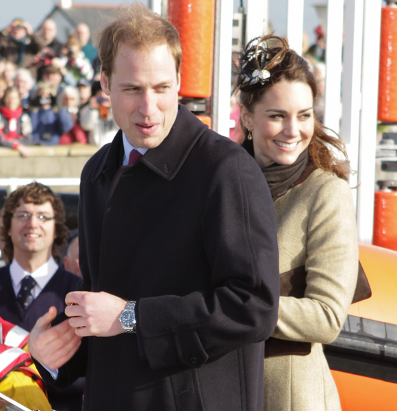 Prince William and Fiancee Kate Middleton Visit a Royal National Lifeboat Institution Lifeboat Station at Trearddur Bay on February 24, 2011