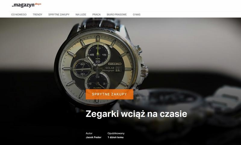 Read more about the article Magazyn Allegro: „Zegarki wciąż na czasie”